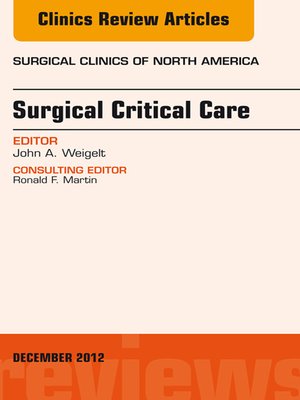 cover image of Surgical Critical Care, an Issue of Surgical Clinics